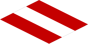 Sticker  2.4 x  3 with Austria Flag