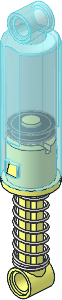 ~Technic Shock Absorber 10L Damped, TransLightBlue Cylinder (Complete) (Obsolete) ~Technic Shock Absorber 10L Damped, TransLightBlue Cylinder (Complete) (Obsolete)