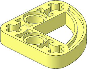Technic Beam  3 x  3 x  0.5 Liftarm Bent 90 Quarter Circle