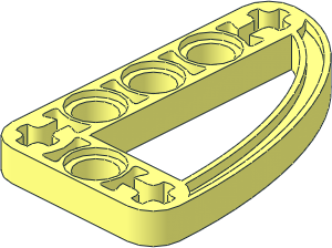 Technic Beam  3 x  5 x  0.5 Liftarm Bent 90 Quarter Ellipse