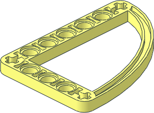 Technic Beam  5 x  7 x  0.5 Liftarm Bent 90 Quarter Ellipse