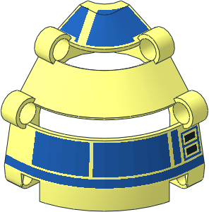 Technic Dome  6 x  6 x  7 with SW Droid Head Quarter with Displays Pattern