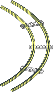 Train Track 4.5V Curved Tapered (Complete 4 Segments) Train Track 4.5V Curved Tapered (Complete 4 Segments)