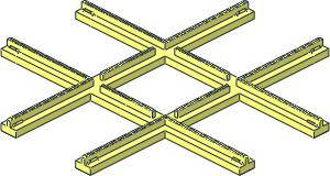 Train Track 4.5V Crossing Slotted Train Track 4.5V Crossing Slotted