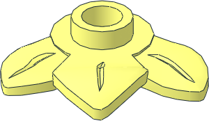 Plate  1 x  1 Round with  3 Leaves