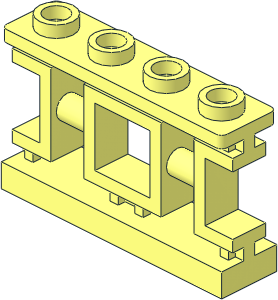Fence Ornamented 1 x 4 x 2 with Square Lattice Fence Ornamented 1 x 4 x 2 with Square Lattice