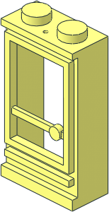 ~Door  1 x  2 x  3 Left with Solid Stud with Hole