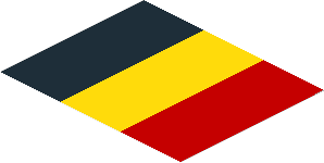 Sticker  2.4 x  3 with Belgium Flag
