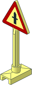 Roadsign Triangular Type 1 with Cross Intersection Pattern