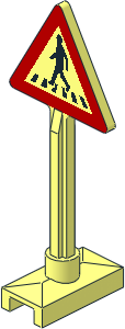 Roadsign Triangular Type 1 with Ped. Crossing Type 2 Pattern