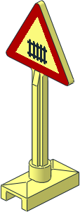Roadsign Triangular Type 1 with Level Crossing Small Pattern