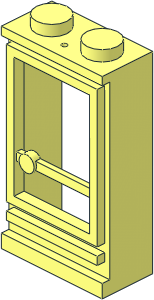 ~Door  1 x  2 x  3 Right with Solid Stud with Hole