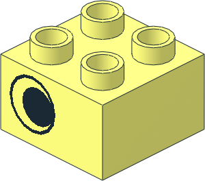 Duplo Brick  2 x  2 with Eye without White Pattern