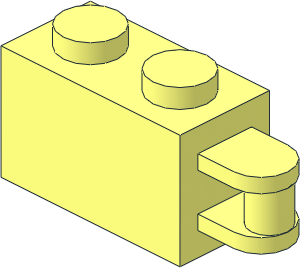 Brick  1 x  2 with Handle on End with Trimmed Arm