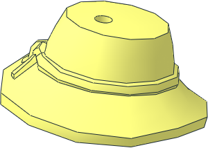 Minifig Hat with Wide Brim Down