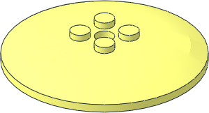 =Dish  6 x  6 Inverted With Solid Studs