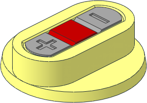 Electric Powered Up Remote Handset Swiveling Control Buttons