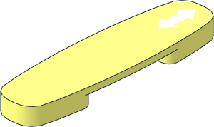 Duplo Train Action Brick with White Double Arrow Pattern