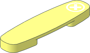 Duplo Train Action Brick with White Cross in Circle Pattern