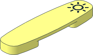 Duplo Train Action Brick with Black Light Pattern