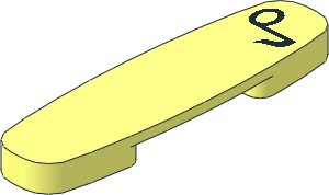 Duplo Train Action Brick with Black Music Note Pattern