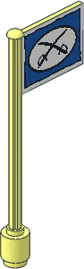 Flag on Flagpole with Cavalry Logo Sticker (Shortcut) Flag on Flagpole with Cavalry Logo Sticker (Shortcut)