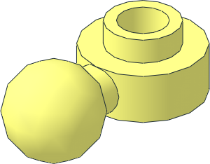 Plate  1 x  1 Round with Towball