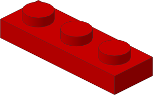 ~_Plate  1 x  3 Red (Obsolete)