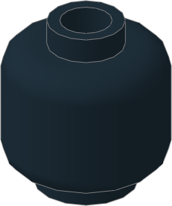 ~_Minifig Head with Hollow Stud Black (Obsolete)