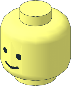 Minifig Head with Standard Grin Pattern (Solid Stud)