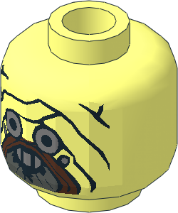 Minifig Head with SW Tusken Raider Pattern