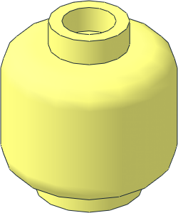 Minifig Head with Hollow Stud