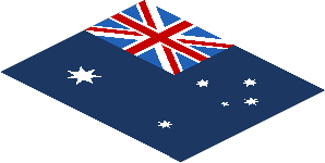 Sticker  2.4 x  3 with Australia Flag
