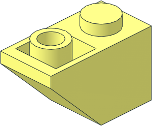 Slope Brick 45  2 x  1 Inverted without Inner Stopper Ring