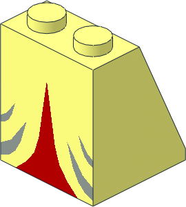 Slope Brick 65  2 x  2 x  2 with Witch's Dress Pattern