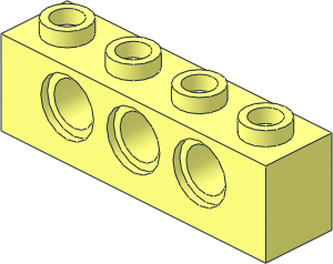 Technic Brick  1 x  4 with Holes