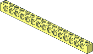 Technic Brick  1 x 16 with Holes