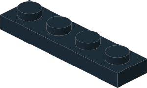 ~_Plate  1 x  4 Black (Obsolete)