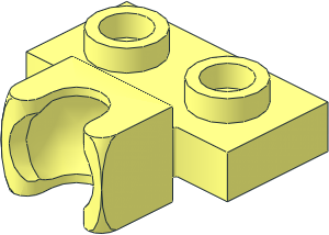 Plate  1 x  2 with Socket Joint-8 with Friction Centre