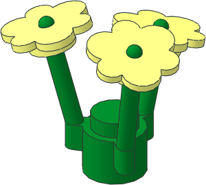 Plant Flower Stem Green with Three Flowers with 6 Petals Centre Downwards Plant Flower Stem Green with Three Flowers with 6 Petals Centre Downwards