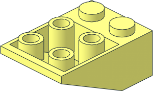 Slope Brick 33 3 x 2 Inverted without Ribs between Studs Slope Brick 33 3 x 2 Inverted without Ribs between Studs