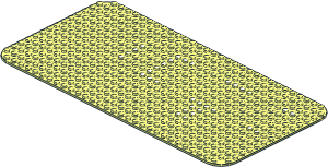 Baseplate 16 x 32 with Rounded Corners + Set 356 Dots Pattern