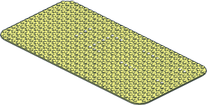 Baseplate 16 x 32 with Rounded Corners + Set 540 Dots Pattern
