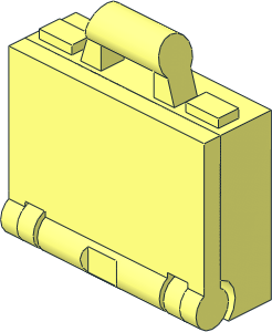 Minifig Suitcase with Hinge with Lid (Complete)