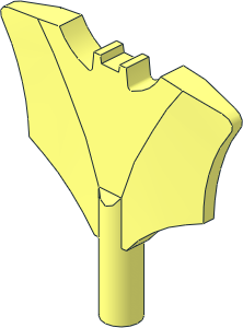 Minifig Bar  0.8L with Tip Bat Emblem