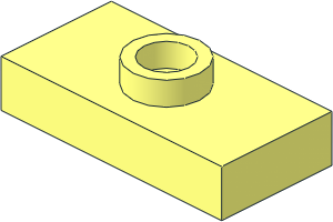 Plate  1 x  2 without Groove with 1 Centre Stud