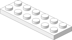 ~_Plate  2 x  6 White (Obsolete)