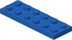 ~_Plate  2 x  6 Blue (Obsolete)