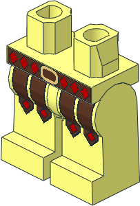 ~Minifig Hips and Legs with Leather Armour Pattern (Obsolete) ~Minifig Hips and Legs with Leather Armour Pattern (Obsolete)