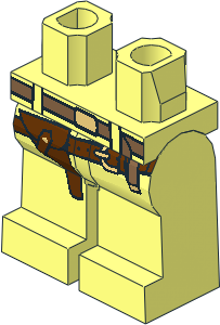 ~Minifig Hips and Legs with Holster and Belt Pattern (Obsolete)